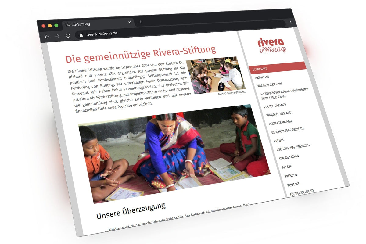 Rivera-Stiftung – Bildung fördern, Wirkung sichtbar machen